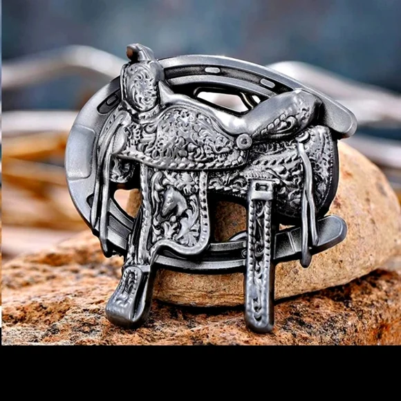 Accessories | New Silver Saddle Horseback Horseshoe Horse  display picture 2